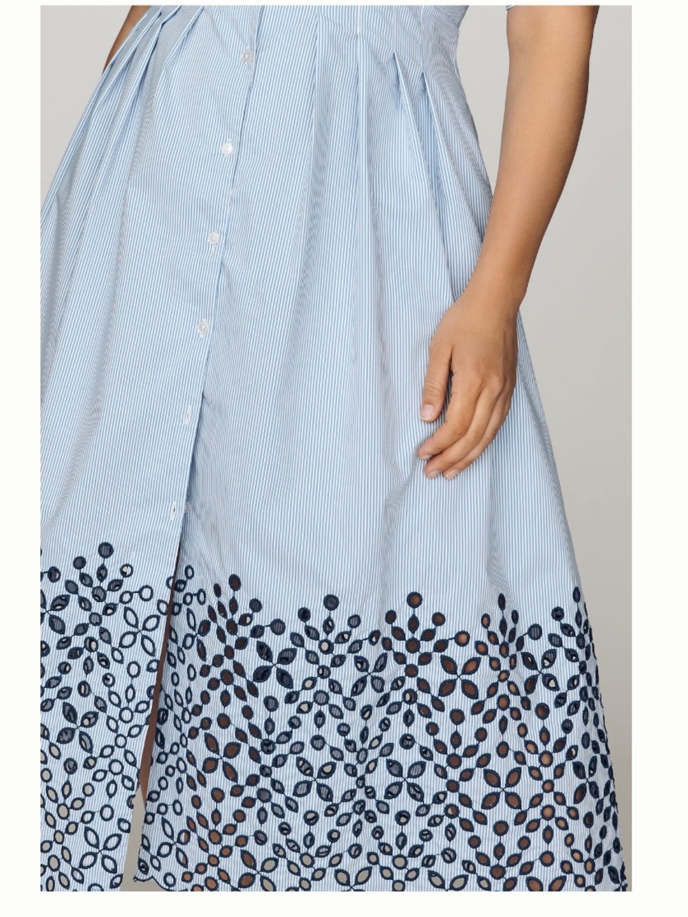 Tobie Eyelet Shirtdress💙🤍 - Picture 3 of 13